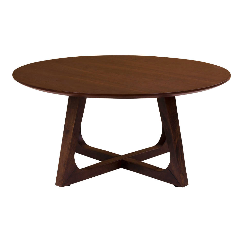 Runder Couchtisch - Hellerup, walnussbraun Ø75 cm