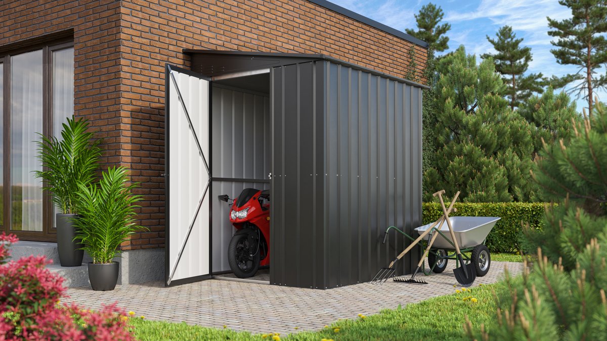 Anlehnhaus Wand-Zierde LeanTo 56, anthrazit 155 x 180 cm