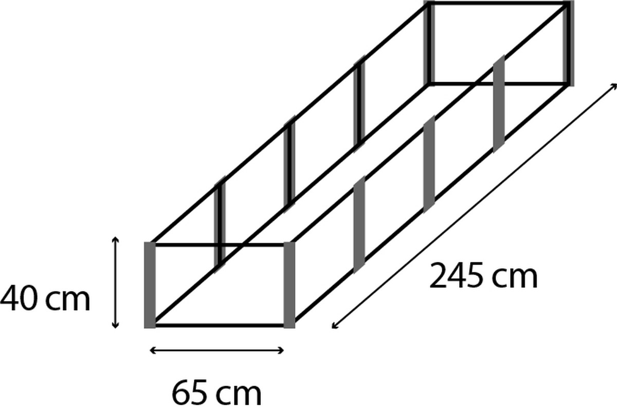 Vitavia Hochbeet Linus In&Out 401 L, Zincalume seegras/alu