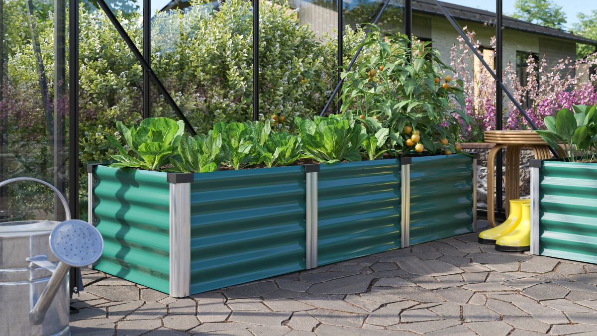 Vitavia Hochbeet Linus In&Out 401 S, Zincalume seegras/alu