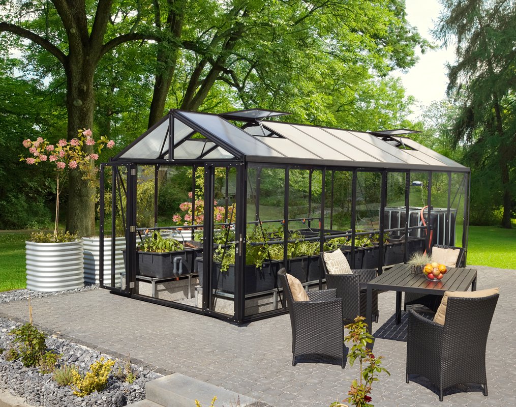 Vitavia Gewächshaus Zeus Comfort 15700 ESG/HKP, schwarz