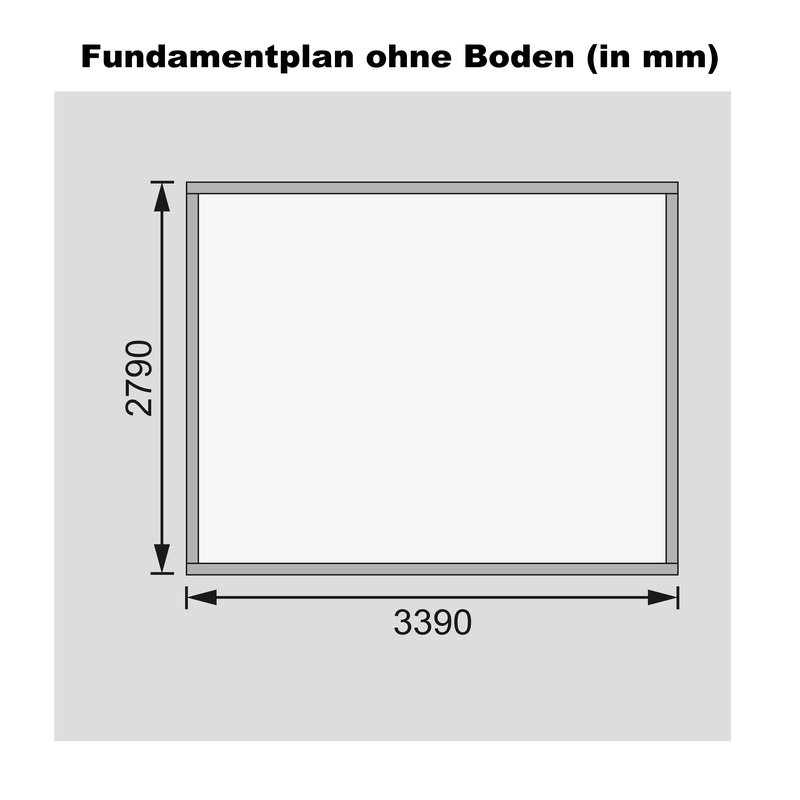 Gartenhaus Bastrup 7 - 357x297 cm, 28 mm Holz naturbelassen, Karibu