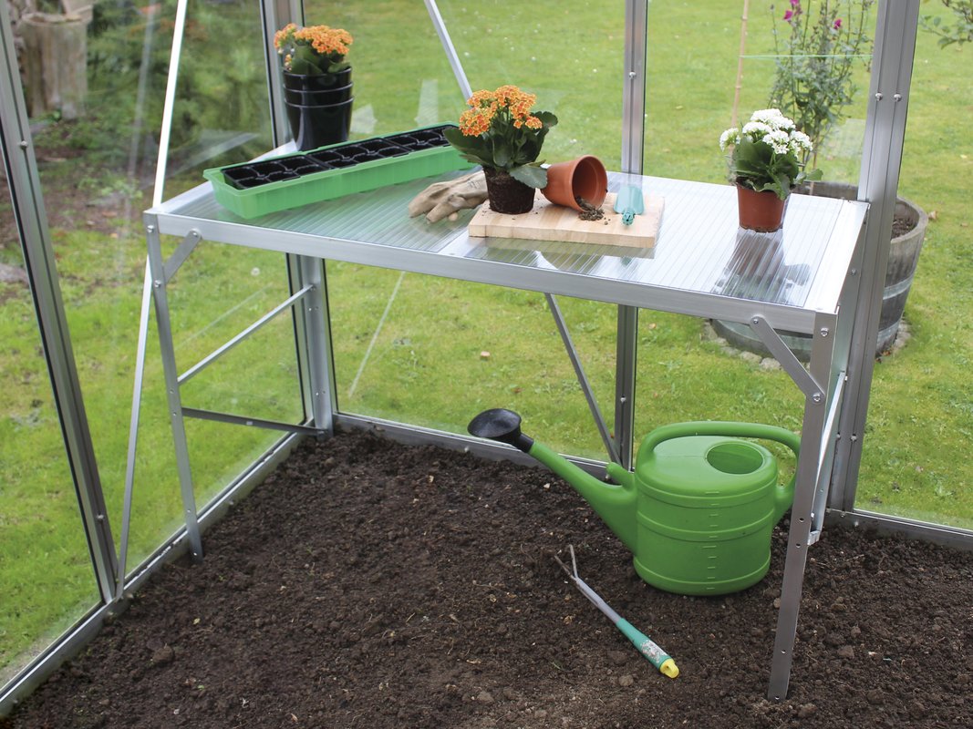 Alutisch 121x54x76 cm mit HKP-Platte 16mm, alu, Vitavia