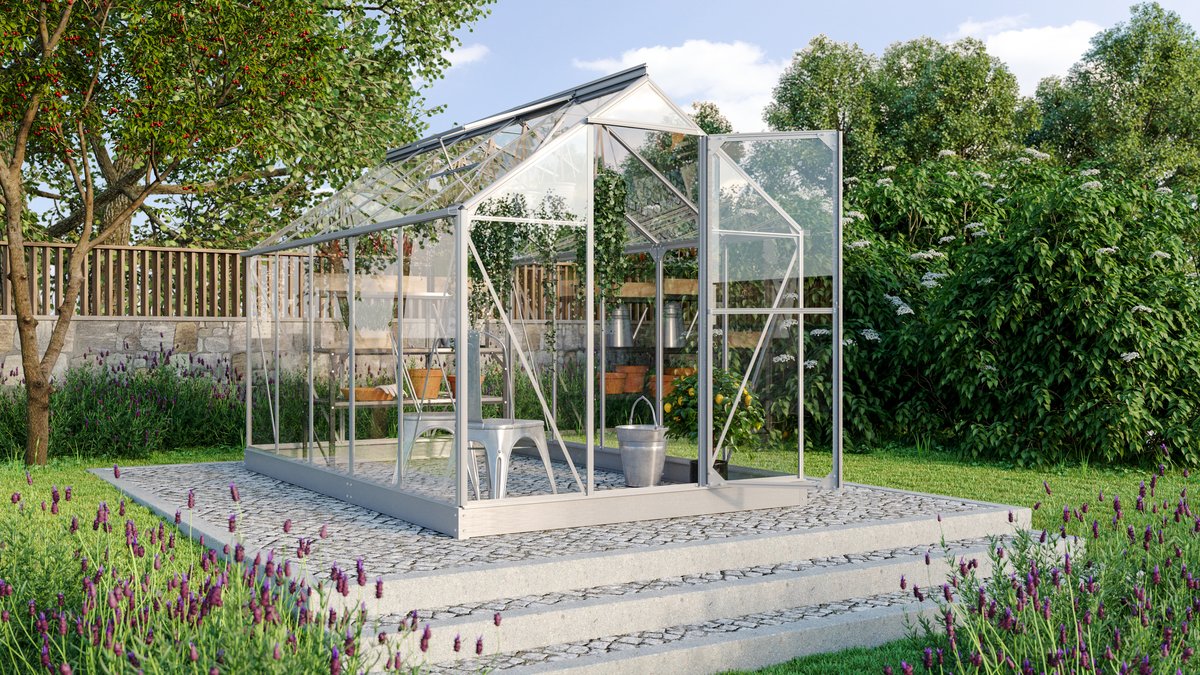 Vitavia Gewächshaus Triton 6200 ESG 3mm, Alu eloxiert