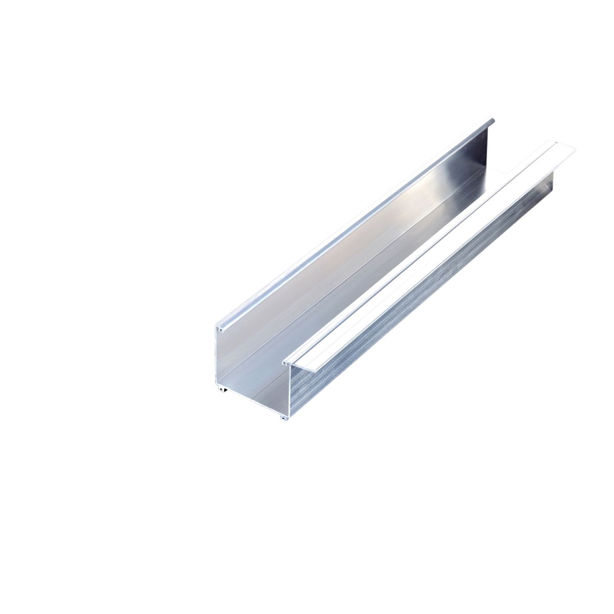 Regenrinne 90 mm aus Aluminium - silber pressblank