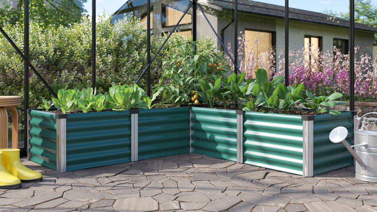 Vitavia Hochbeet Linus In&Out 401 M, Zincalume seegras/alu