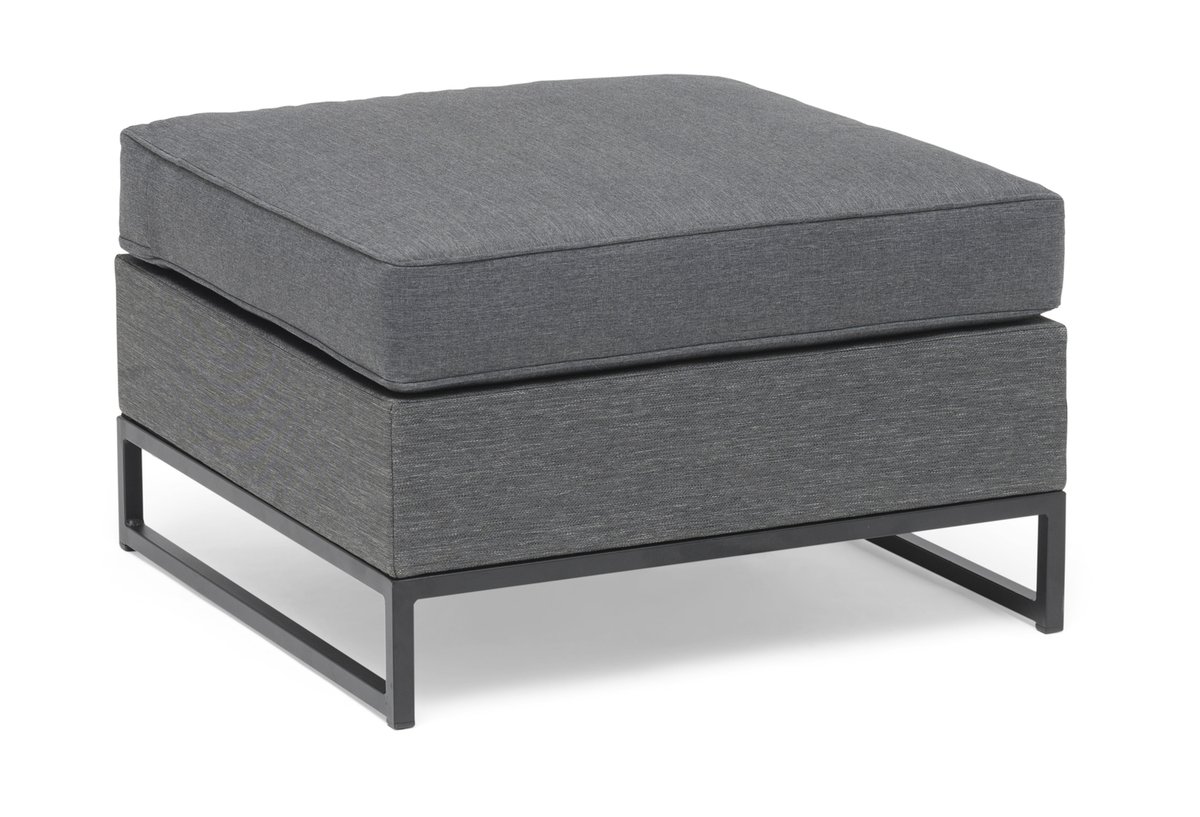 Adelshamn Loungehocker Alu schwarz inkl. Kissen
