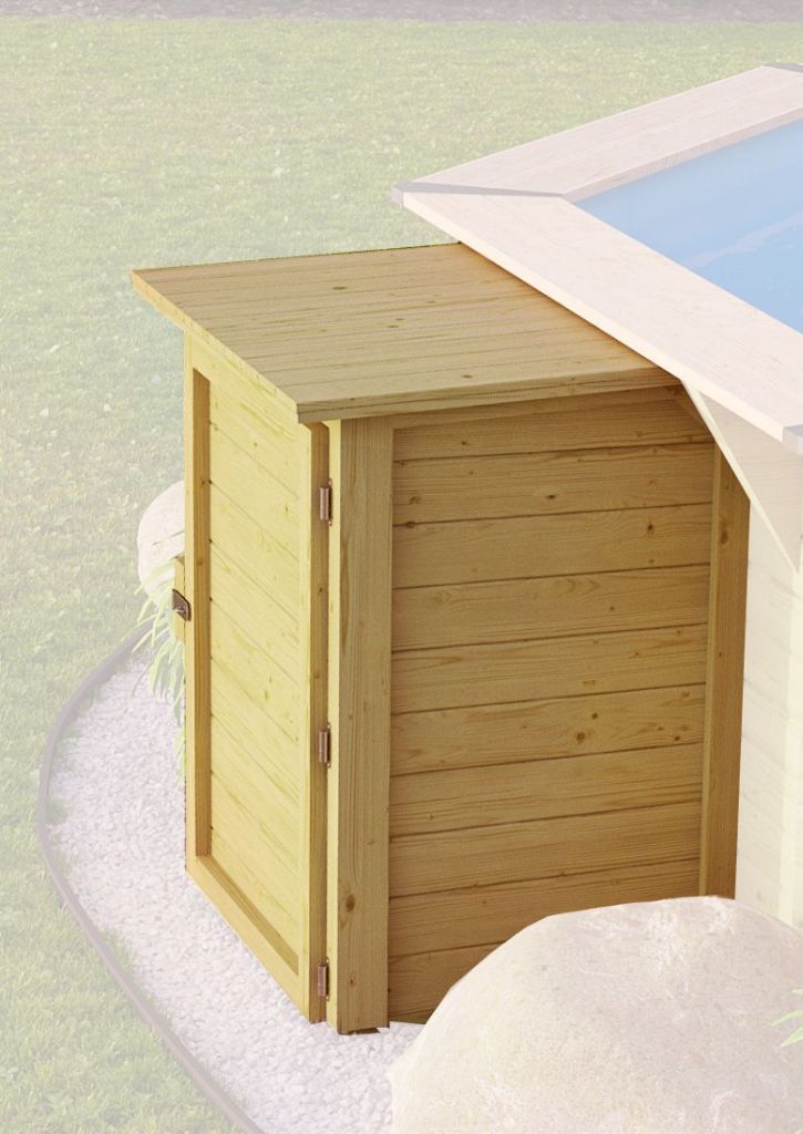 Technikbox für Karibu Pool, 28 mm Holz kdi