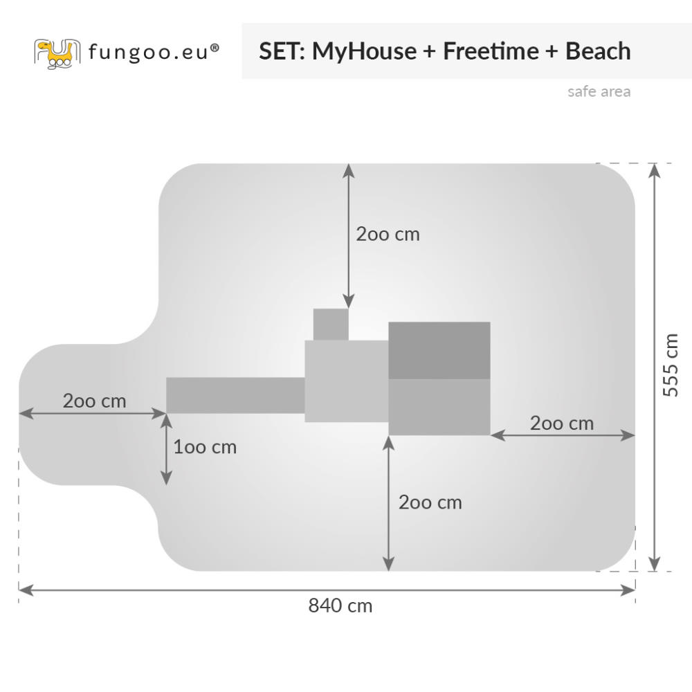 Fungo Spielturm-Set My HOUSE FreeTime Beach, teak-farben lasiert