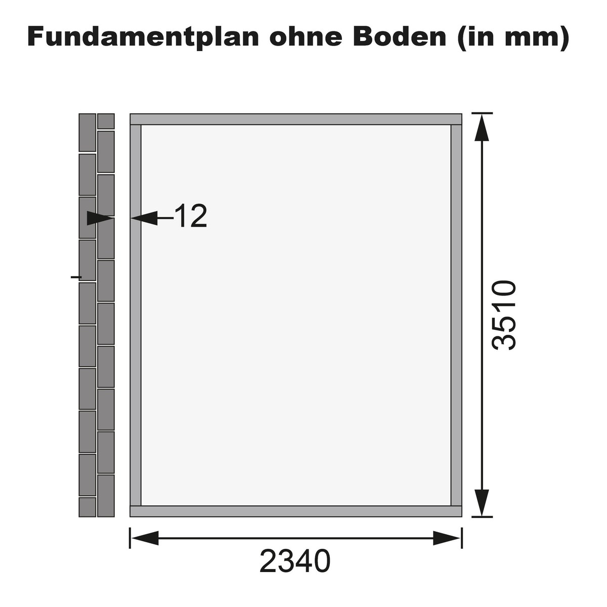 Anlehnhaus Bomlitz 4 - 238x355 cm, 19 mm Holz terragrau, Karibu