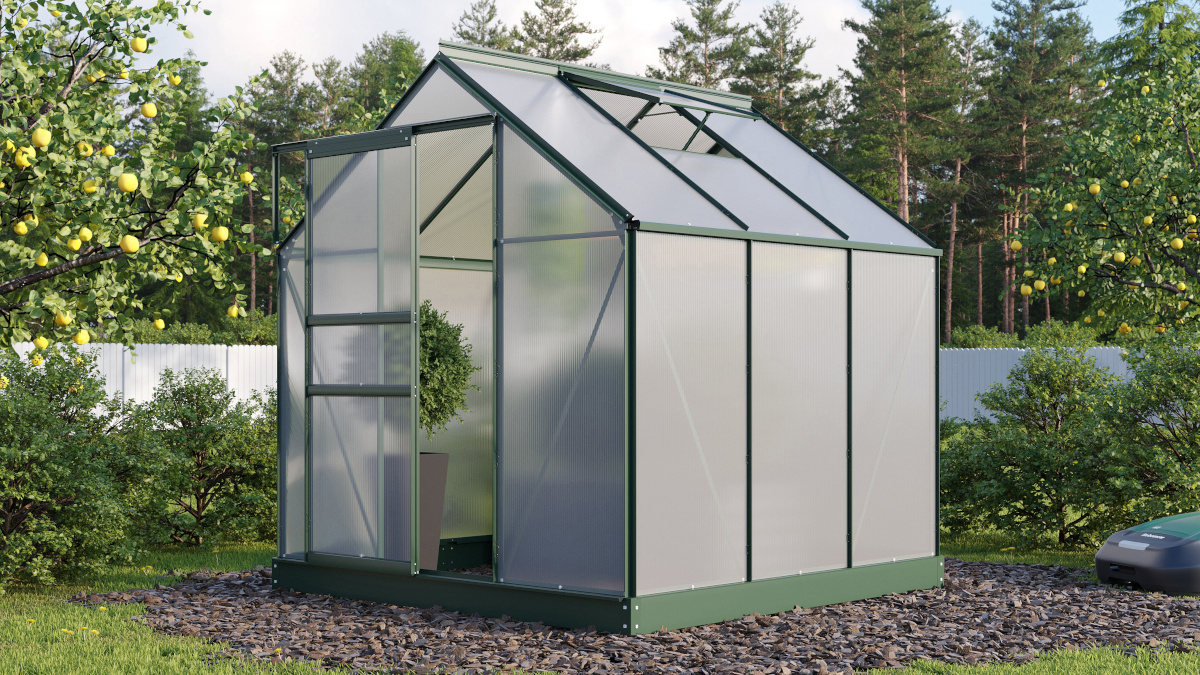 Vitavia Gewächshaus Planet 3800 HKP 6mm, smaragd - Set