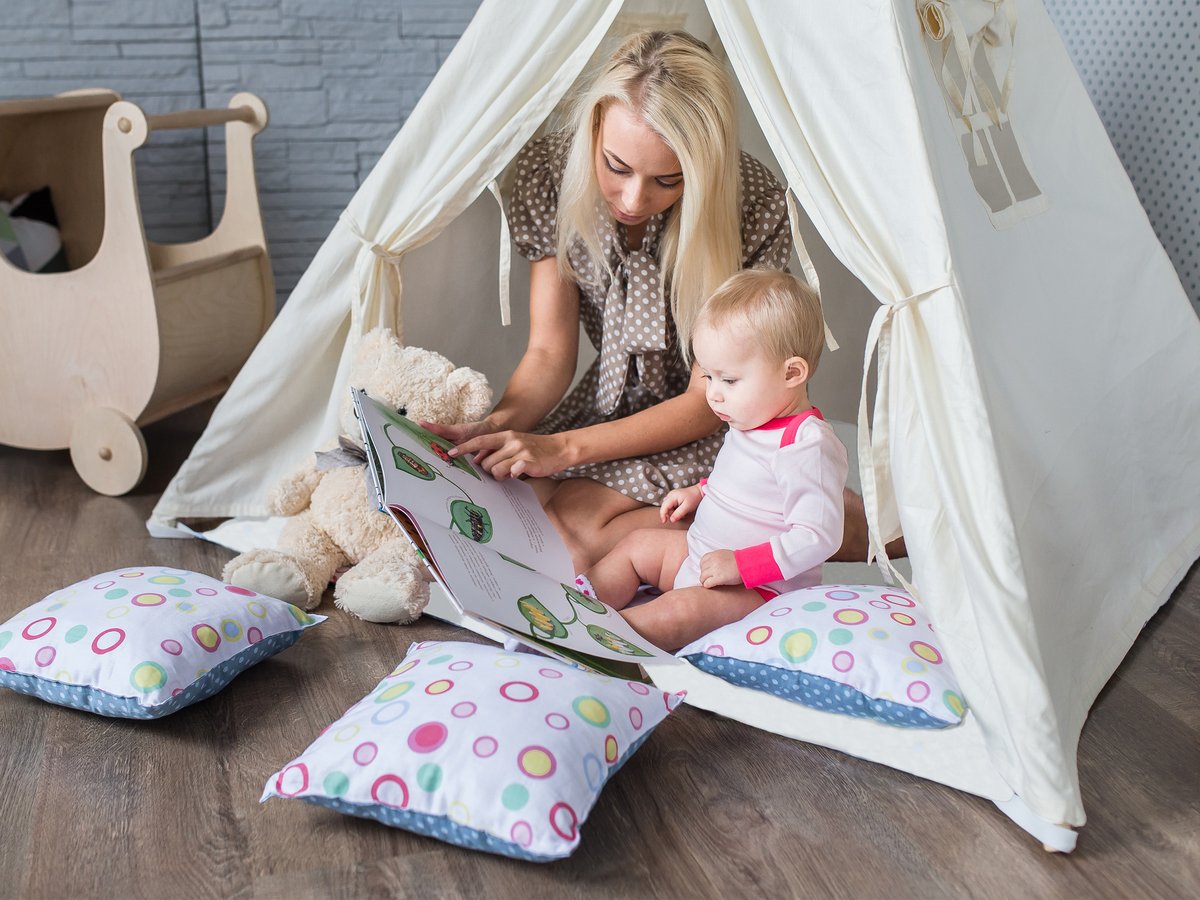 Kinder-Tipi Alba, Spielzelt creme