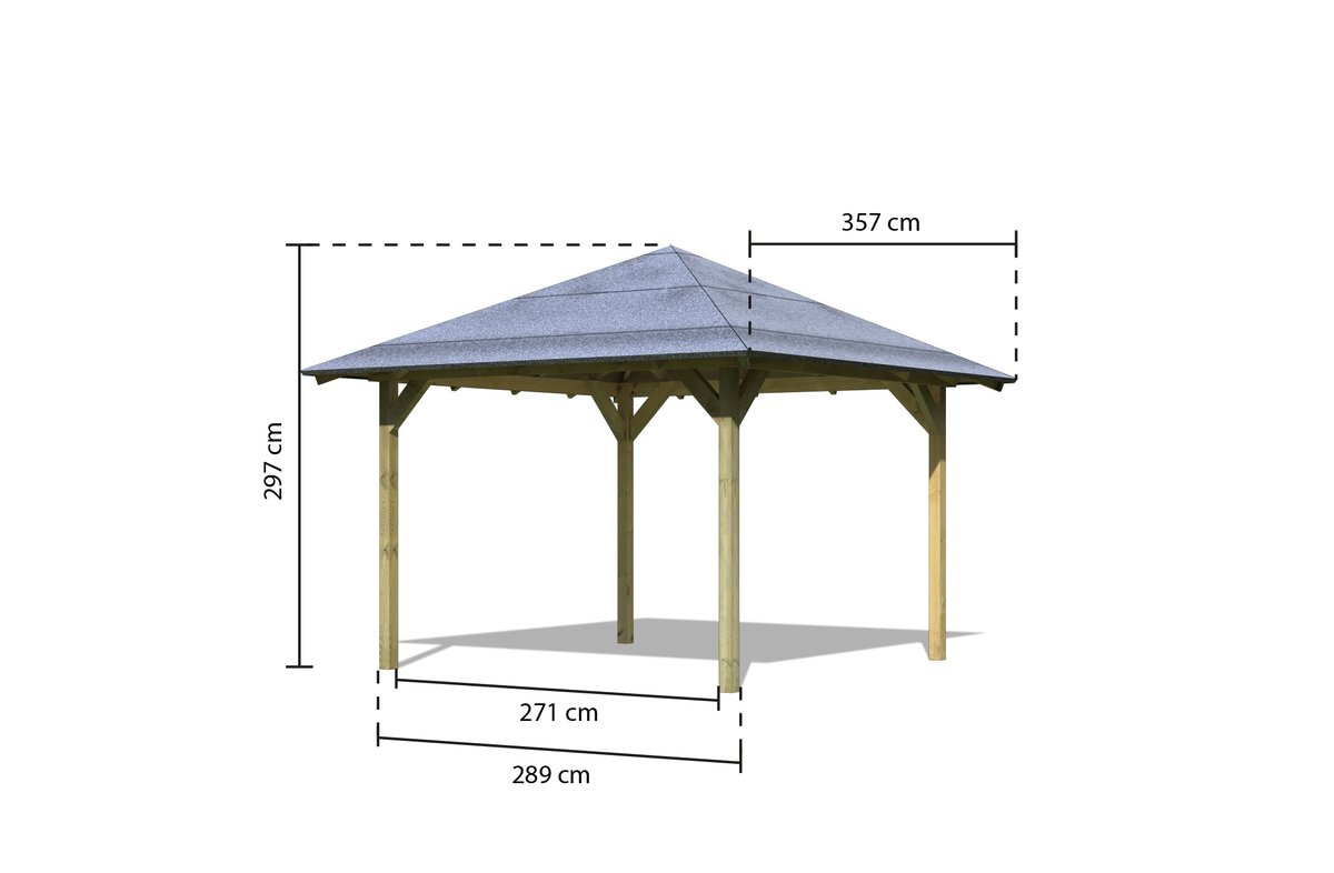 Viereck-Pavillon Cordoba - 289x289 cm kdi von Karibu