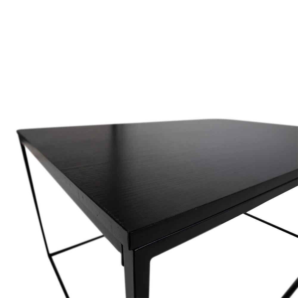 Eckiger Couchtisch - Vita, schwarz 60x90x45 cm