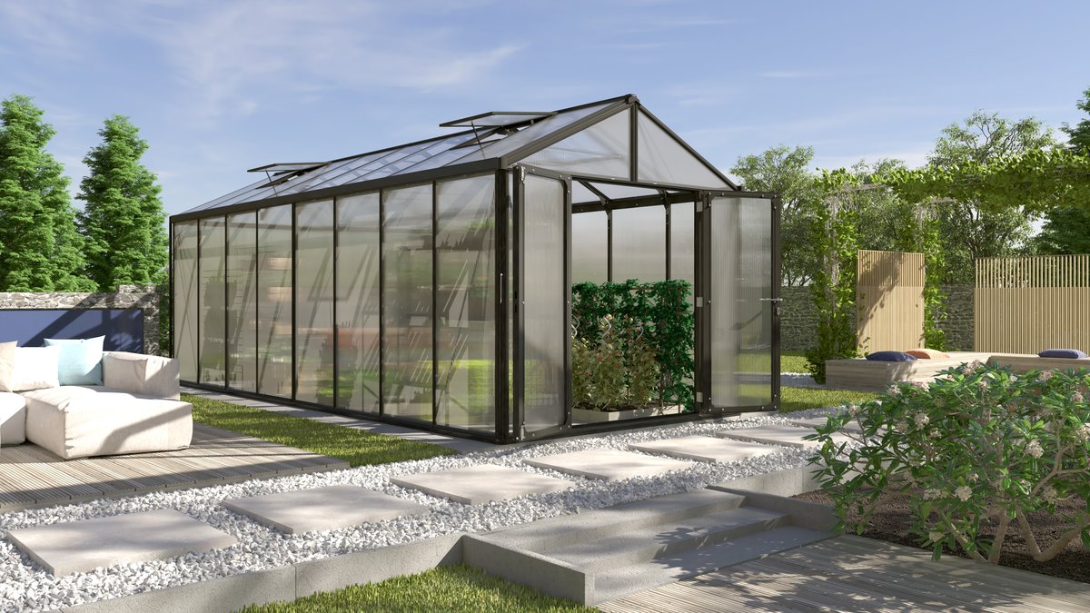 Vitavia Gewächshaus Zeus Comfort 15700 HKP 10mm, schwarz