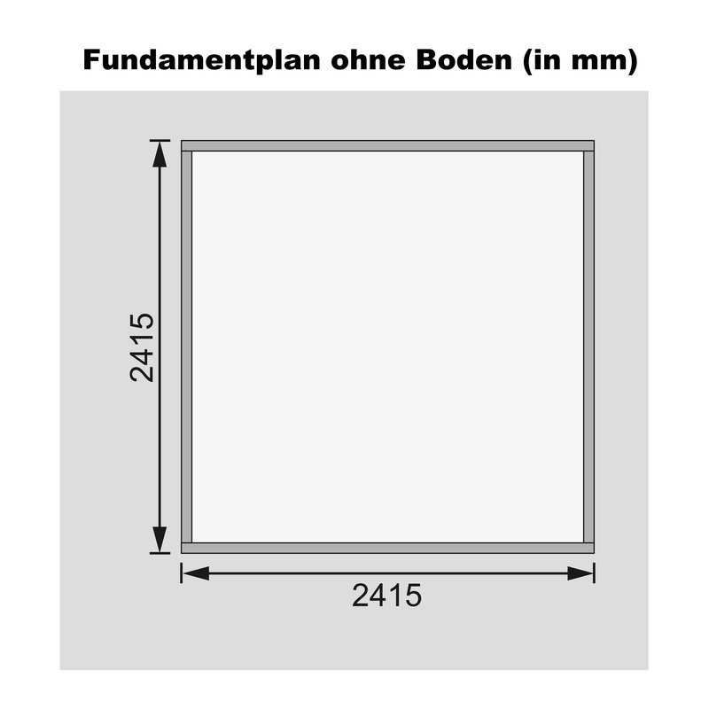 Gartenhaus Stockach 4 - 246x246 cm, 19 mm Holz naturbelassen, Karibu