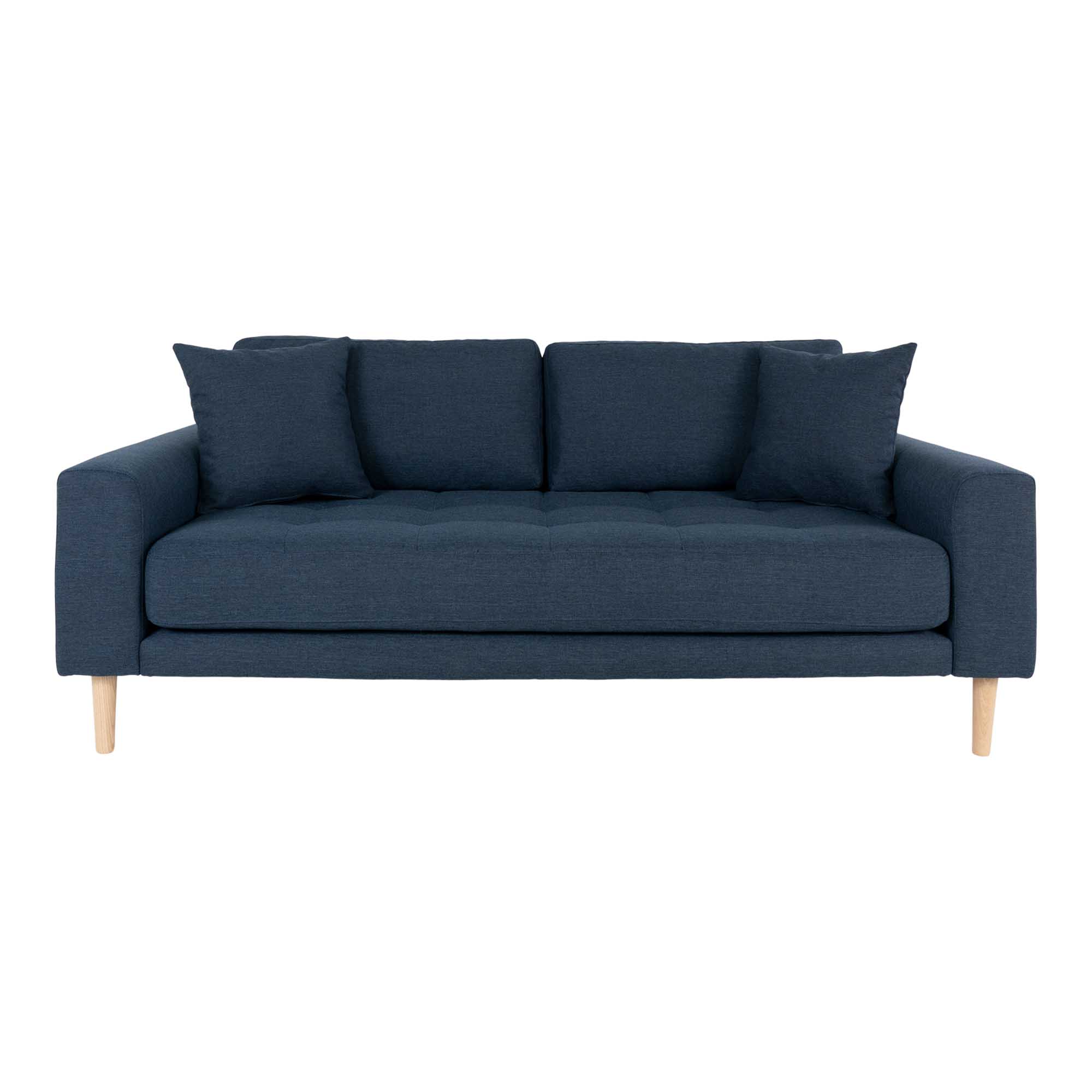 2,5 Sitzer Sofa - Lido, dunkelblau mit 2 Kissen