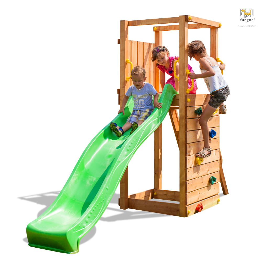 Fungoo Spielturm TIPTOP, teak-farben lasiert