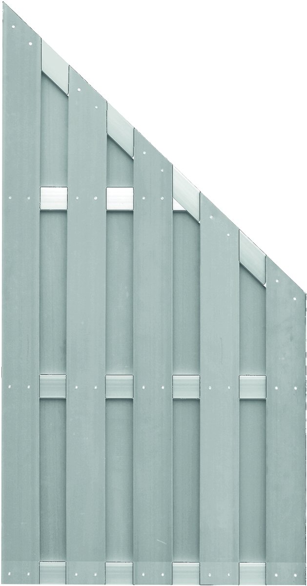 Zaunbundle JACKSONVILLE 1 (Jinan) WPC grau 5,75x1,80 m Sichtschutz mit Alu-Riegeln