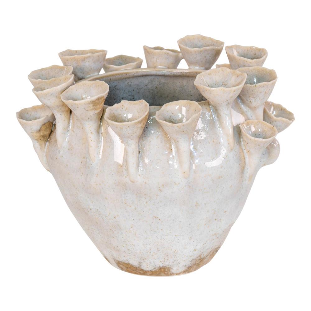 Blumentopf - Aliano, weißer Keramik