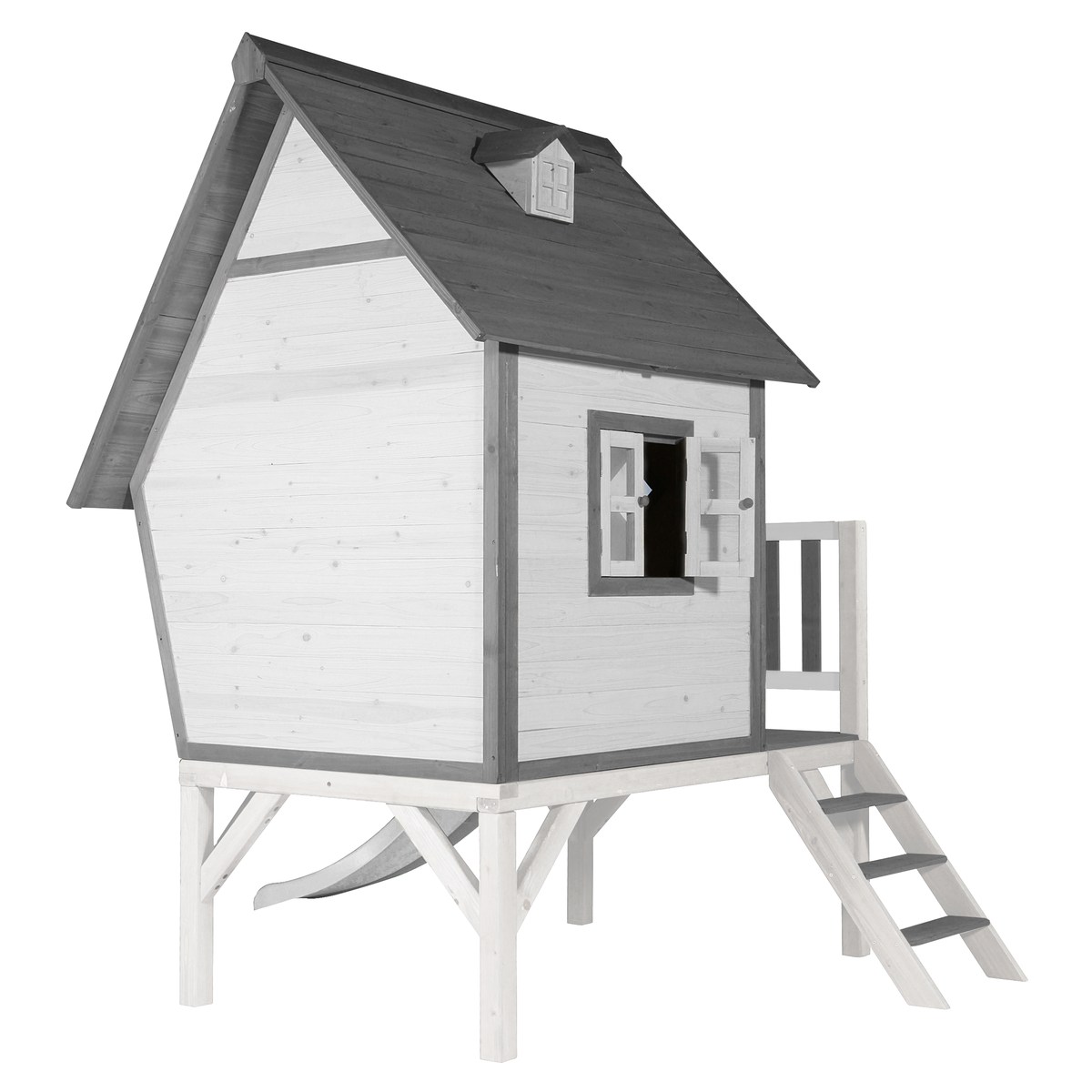 Kinderspielhaus Cabin XL von AXI, Stelzenhaus mit Rutsche weiß