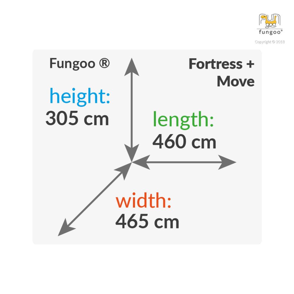 Fungoo Spielgeräte-Set FORTRESS MOVE+, teak-farben lasiert