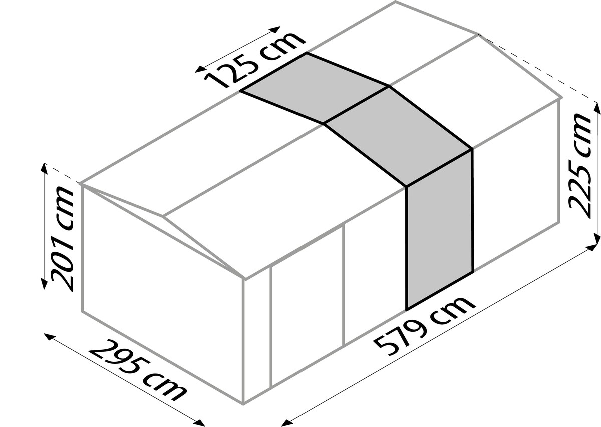 Erweiterungselement 410 für Parker/Worker Gerätehaus von Globel