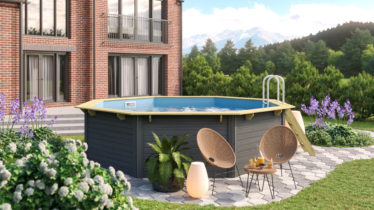 Karibu Pool X2 - 470 x 470 cm, Holzpool von Karibu