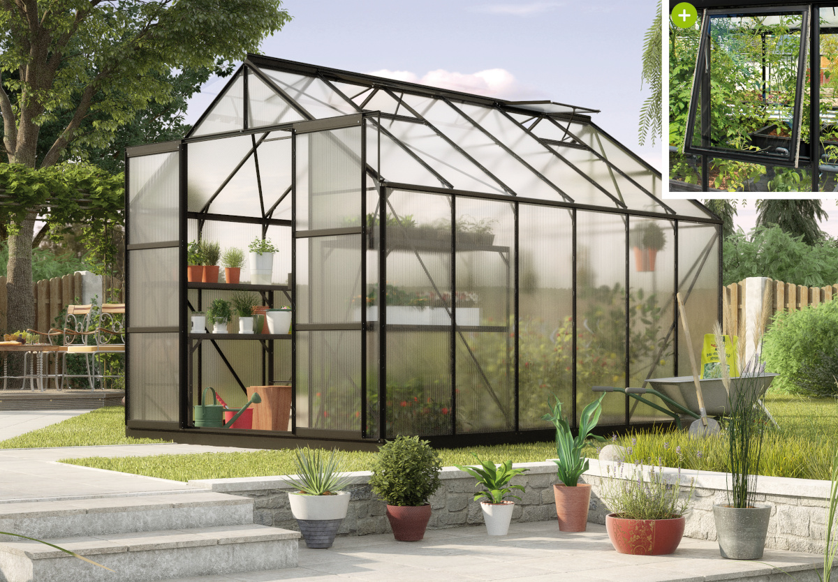 Vitavia Gewächshaus Jupiter 9900 HKP 6mm, schwarz