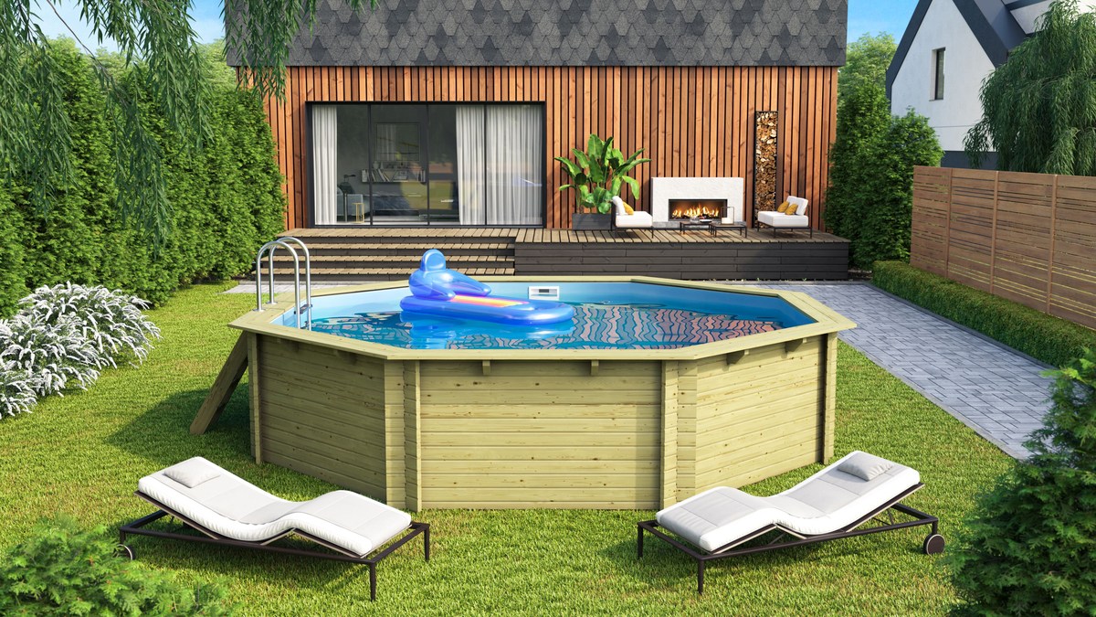 Karibu Pool Modell 3 Classic 547 x 547 cm, Holz kdi