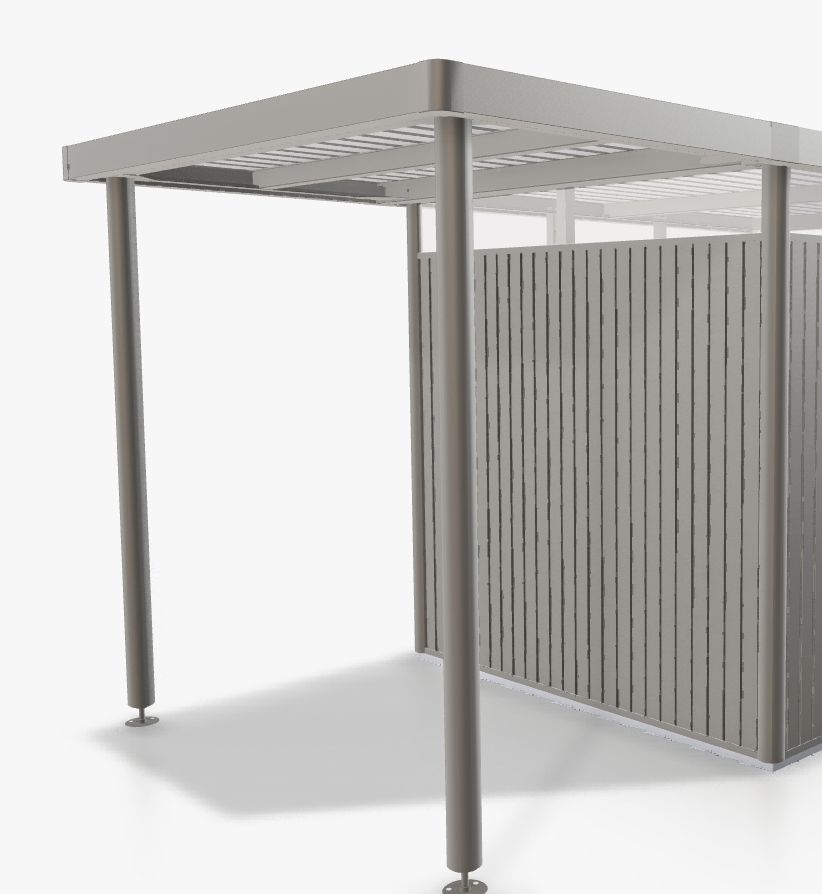 Seitendach 150 cm zu biohort Gerätehaus HighLine H5/H6, quarzgrau-metallic