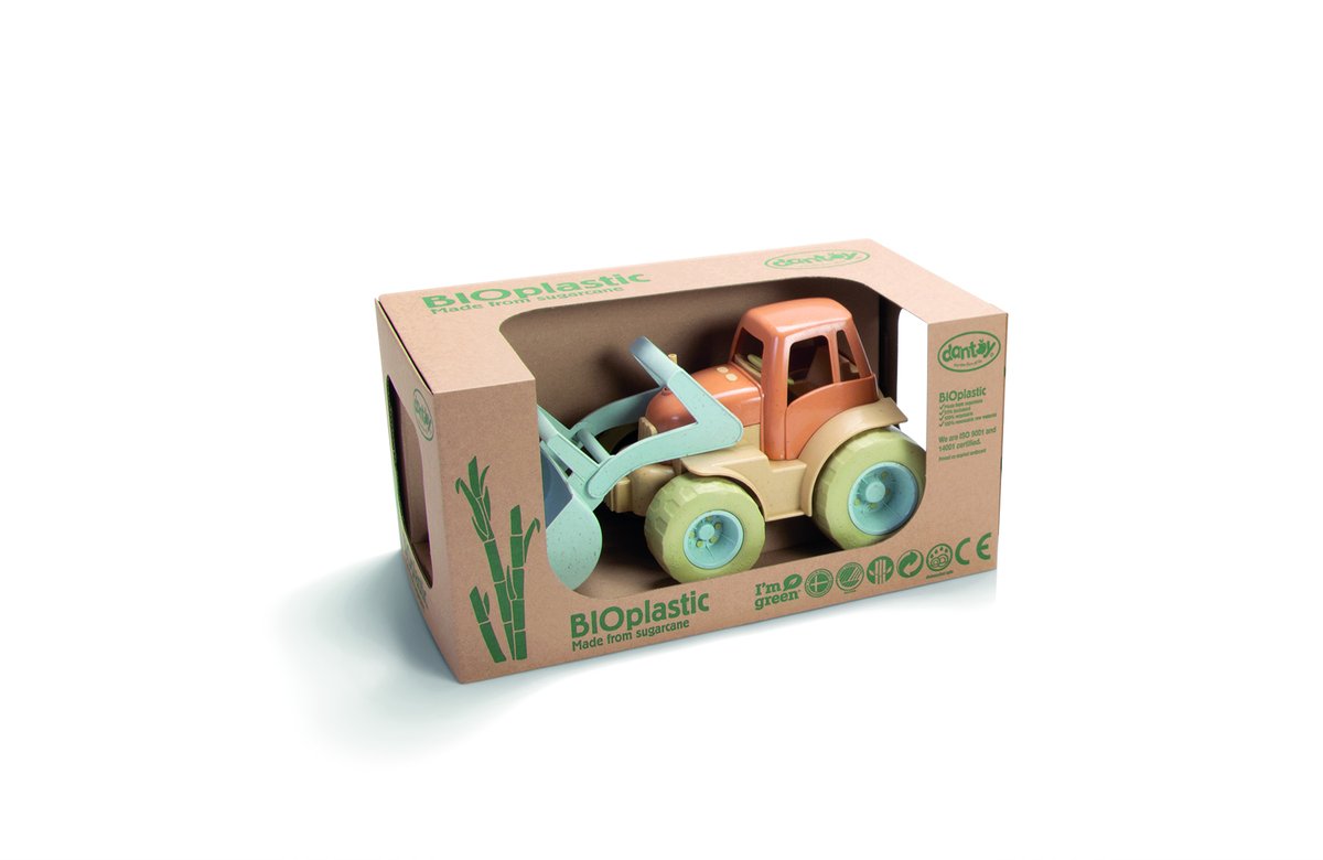 Traktor in Geschenk Box von Dantoy, Spielzeugtrecker aus Biokunststoff