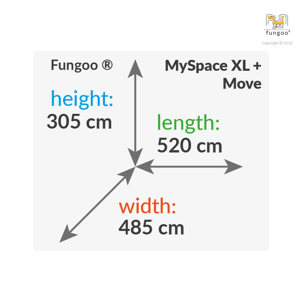 Fungoo Spielturmset My SPACE XL MOVE+, teak-farben lasiert