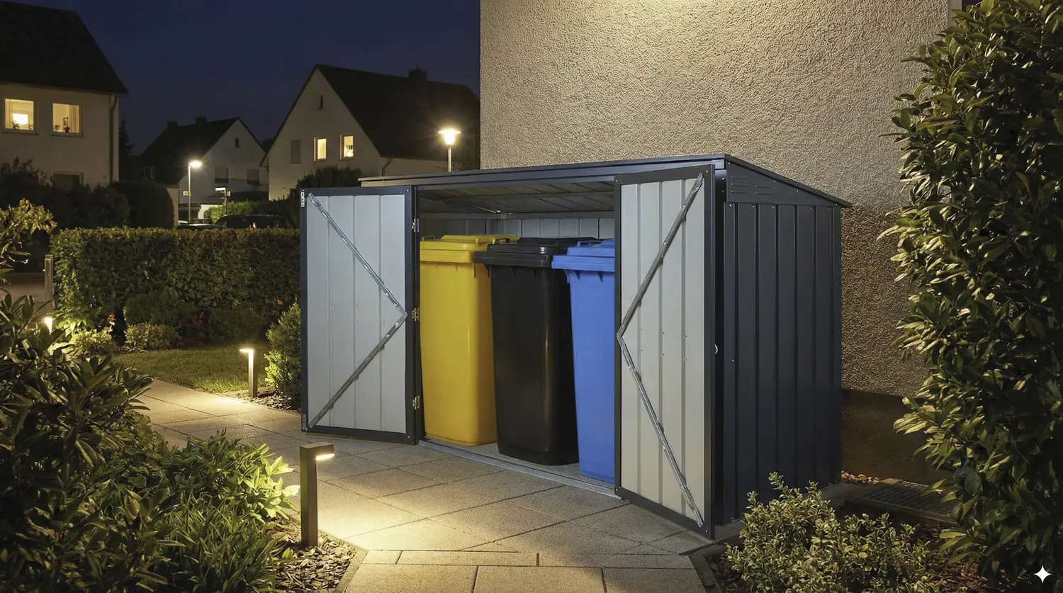 Globel Tonnen-Depot EASY 7x3 für 3 Tonnen, 236 x 101 cm