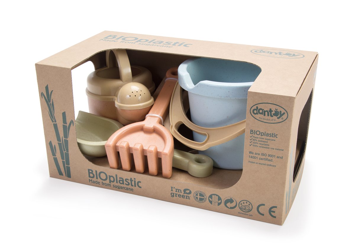 Eimer-Set in Geschenk Box von Dantoy, Sandspielzeug aus Biokunststoff