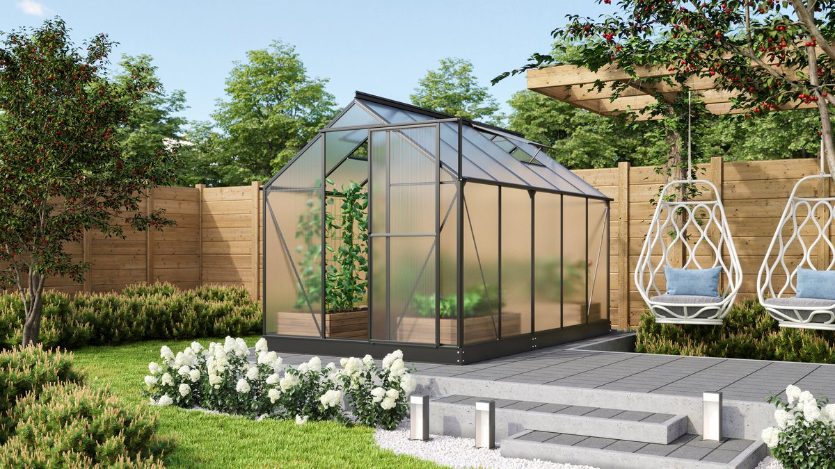 Vitavia Gewächshaus Triton 6200 HKP 6mm, schwarz