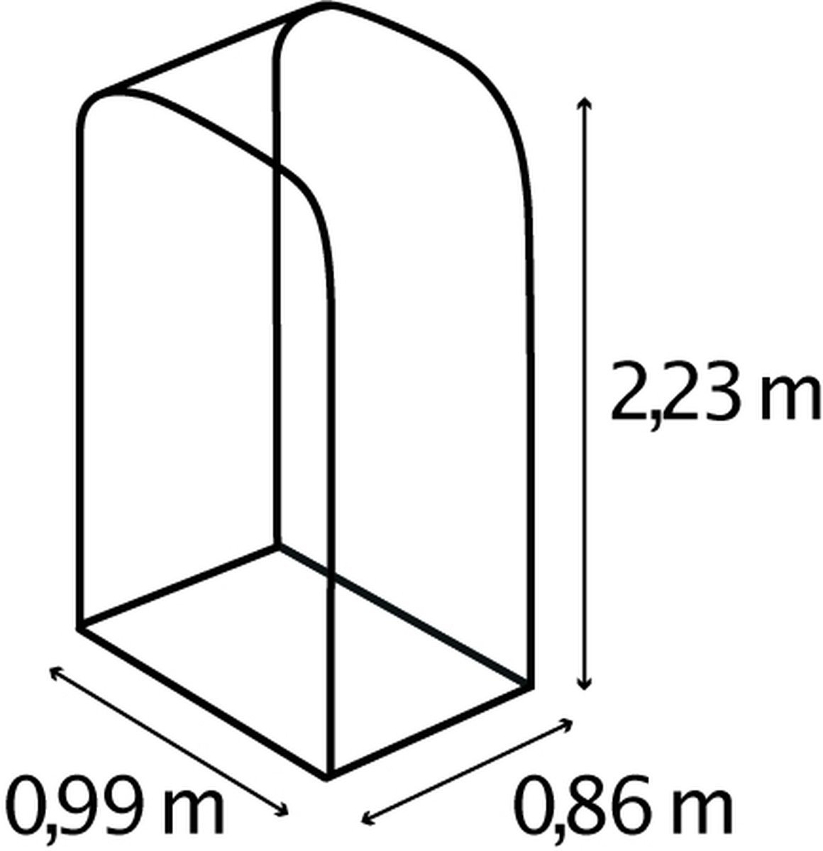 Vitavia Kaminholzregal Ardor 858, hoch, granit