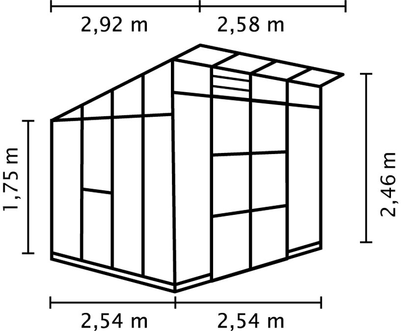 Vitavia Gewächshaus Playa 7600 ESG/HKP, alu