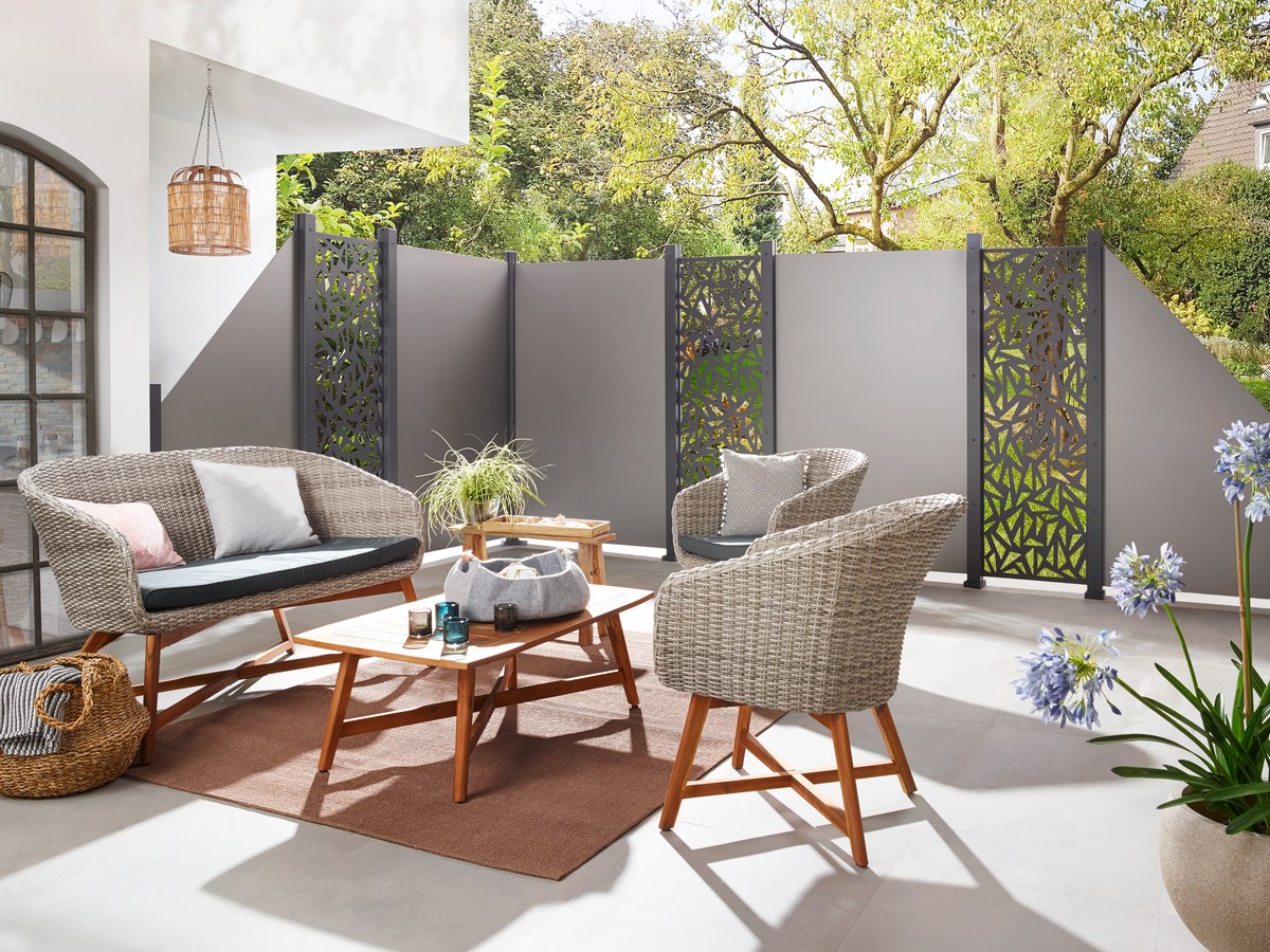 SYSTEM BOARD Sichtschutz ACP 90x180 cm titangrau