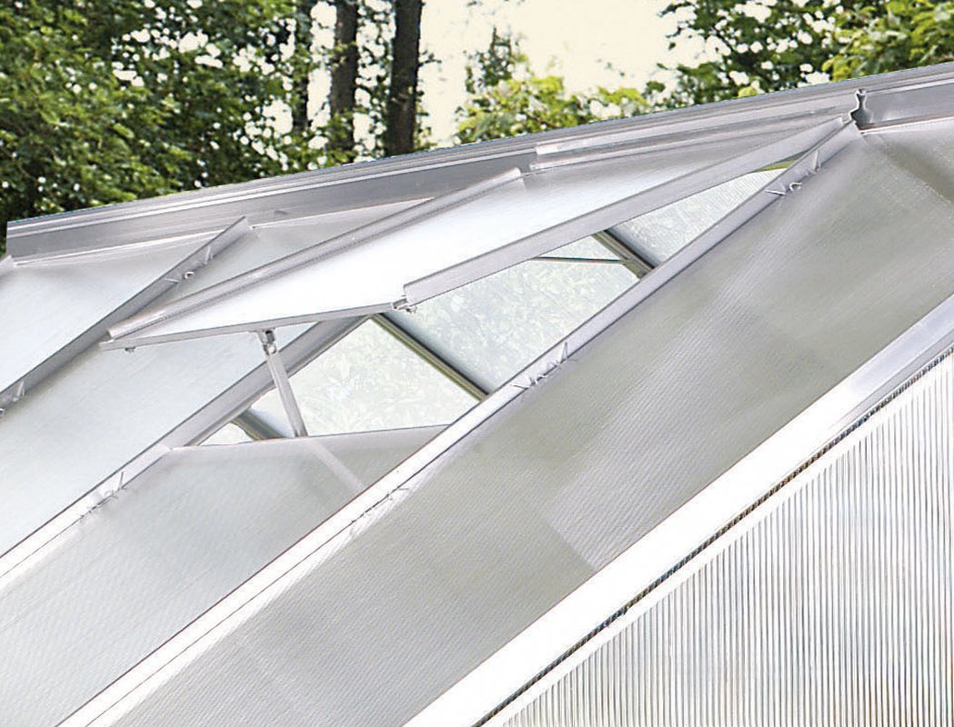 Alu-Dachfenster für Vitavia Gewächshaus Comet, ohne Glas, alu