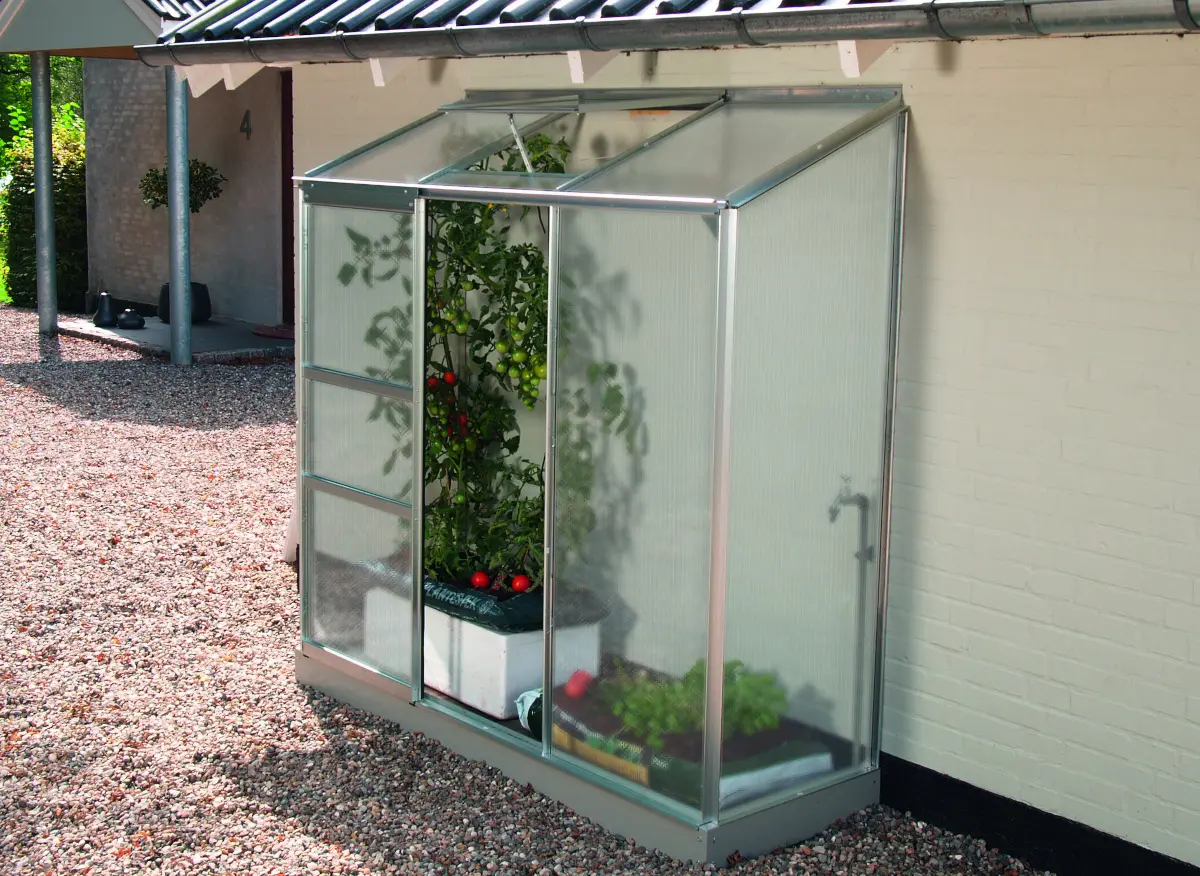 Vitavia Gewächshaus Ida 1300 HKP 4mm, alu silber eloxiert