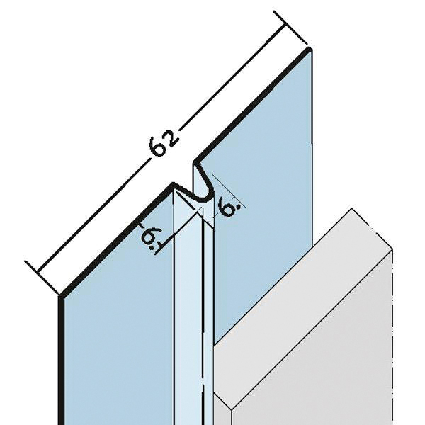 TEJEPLAN Fugenprofil Alu blank2500 mm Länge für 6 mm Platten