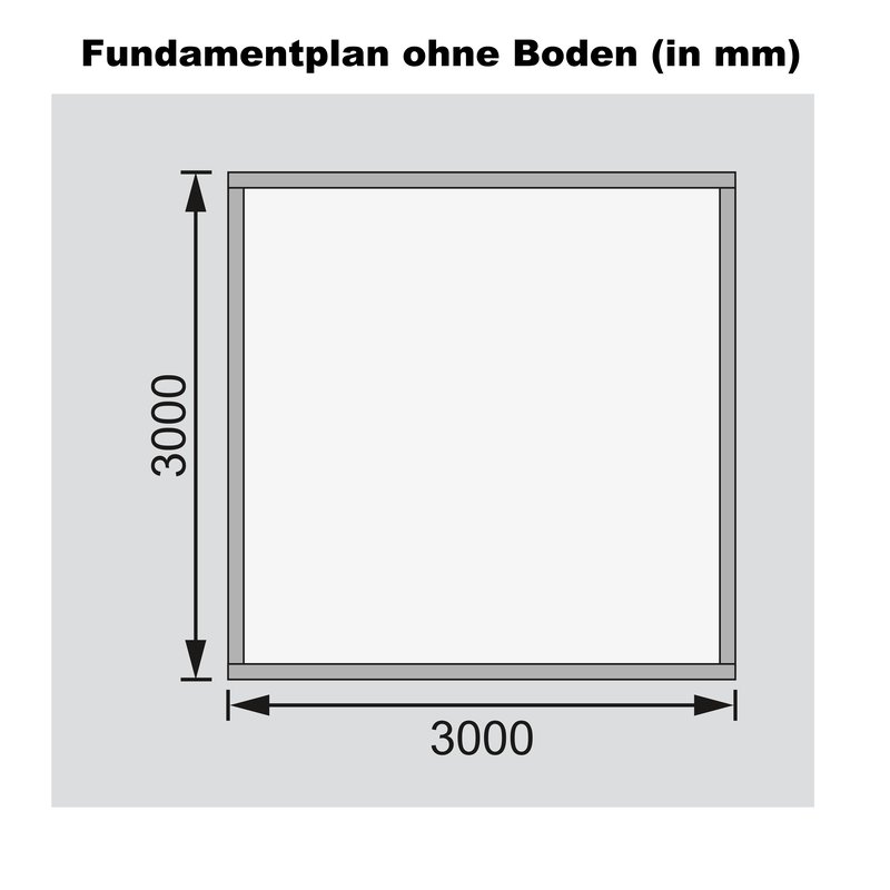 Gartenhaus Talkau 8 - 304x304 cm, 28 mm Holz naturbelassen, Karibu