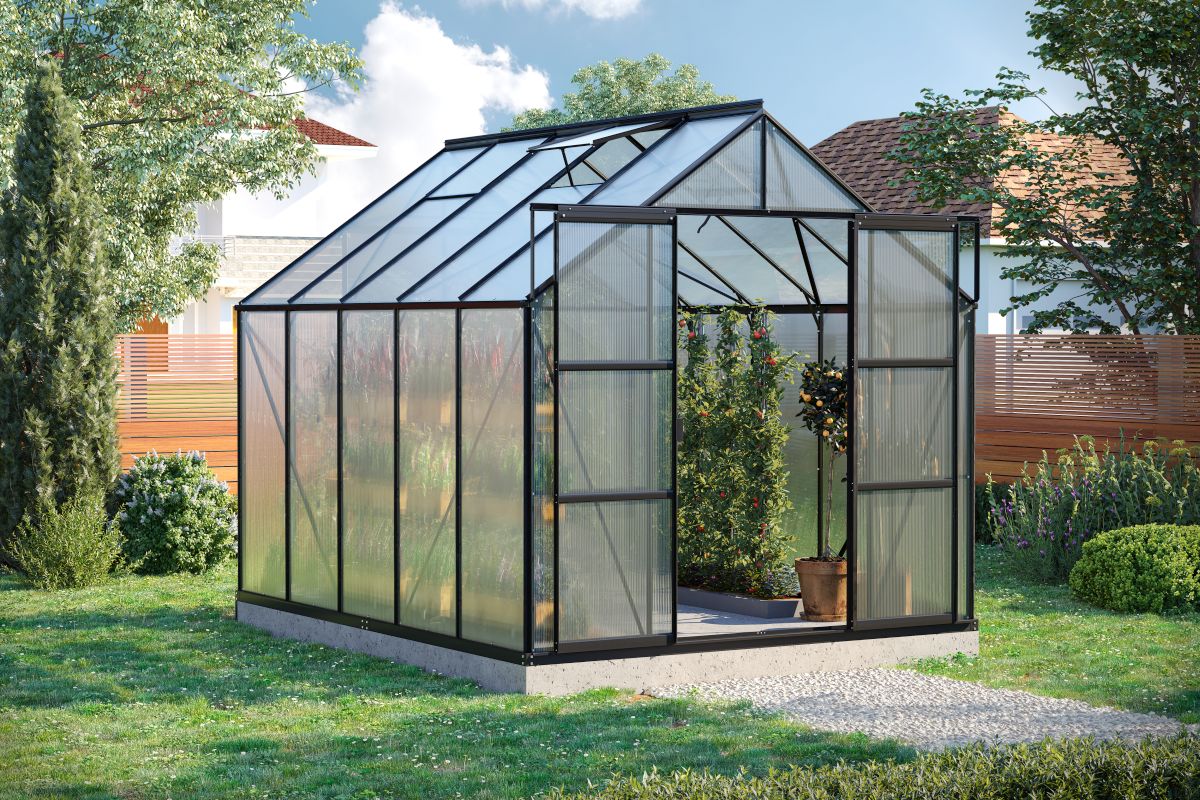 Vitavia Gewächshaus Uranus 8300 HKP 6mm, schwarz