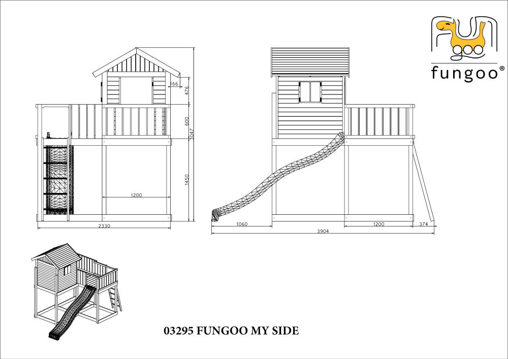 Fungoo Stelzenhaus My SIDE, teak-farben lasiert