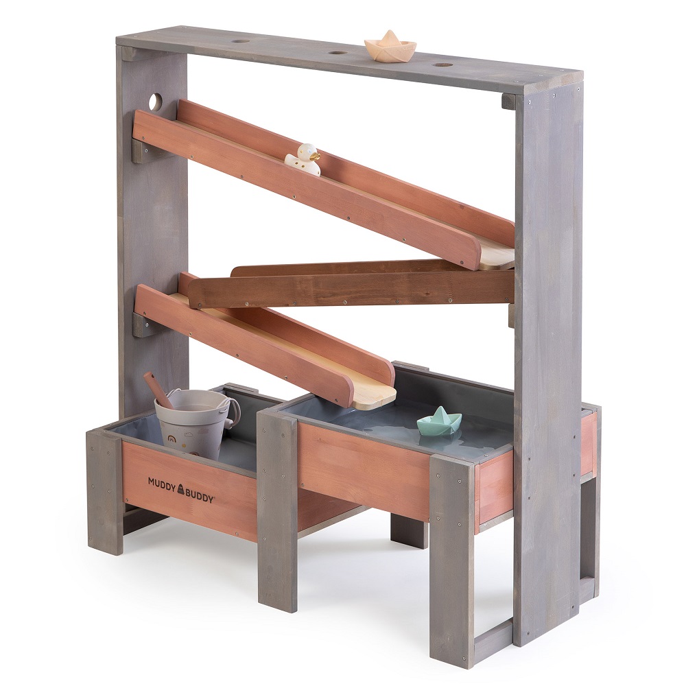 MUDDY BUDDY®  Wasserbahn Aqua Tower,  warmgrau-puderrosa