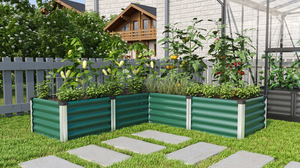 Vitavia Hochbeet Linus In&Out 401 M, Zincalume seegras/alu