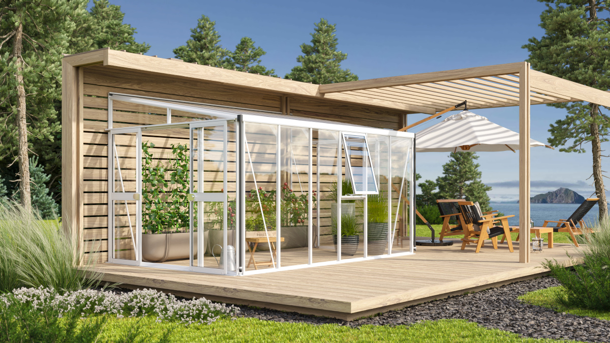 Vitavia Anlehngewächshaus Athena 10200 ESG/HKP, weiss