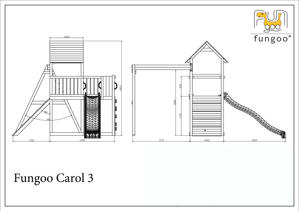 Fungoo Spielturm CAROL 3, kdi grün