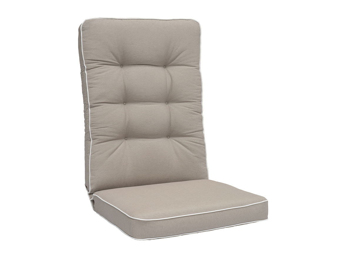 Texas 90 Polsterauflage Sitz/Rücken hoch 127x56x11 cm, Panama beige